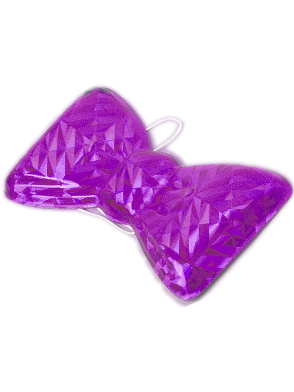 Purple Mylar Cool Bow Tie Butler Doctor Gangster Clown Nerd Costume Accessory